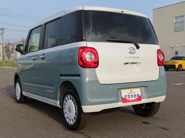 ムーヴキャンバスストライプスＧ４ＷＤ　ＣＶＴ　６６０ｃｃ　前席シートヒーター　オートエアコン　ベンチシート　衝突被害軽減ブレーキ　横滑り防止装置　ＡＢＳ　アイドリングストップ　プッシュボタンスタート　両側電動スライドドア（福島県）の中古車