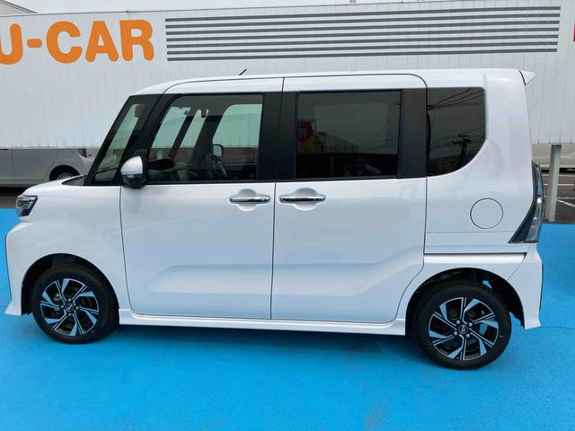 タントカスタムＸ４ＷＤ　ＣＶＴ　６６０ｃｃ　カーナビ　ドライバー　サイドエアバッグ　衝突被害軽減ブレーキ　横滑り防止装置　ＡＢＳ　アイドリングストップ　プッシュボタンスタート　両側電動スライドドア　ベンチシート（福島県）の中古車