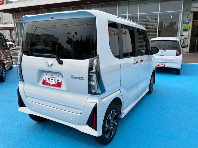 タントカスタムＸ４ＷＤ　ＣＶＴ　６６０ｃｃ　カーナビ　ドライバー　サイドエアバッグ　衝突被害軽減ブレーキ　横滑り防止装置　ＡＢＳ　アイドリングストップ　プッシュボタンスタート　両側電動スライドドア　ベンチシート（福島県）の中古車