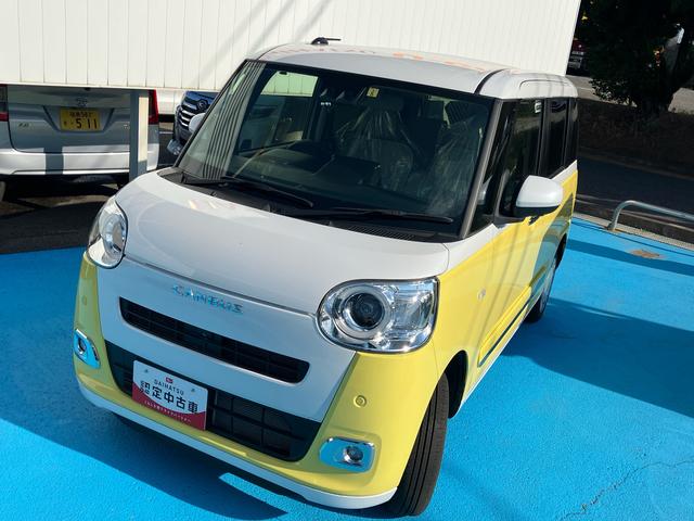 ムーヴキャンバスストライプスＧ４ＷＤ　ＣＶＴ　６６０ｃｃ　両側電動スライドドア　衝突被害軽減ブレーキ　横滑り防止装置　ＡＢＳ　アイドリングストップ　プッシュボタンスタート　オートエアコン　全席シートヒーター　ホットカップホルダー（福島県）の中古車
