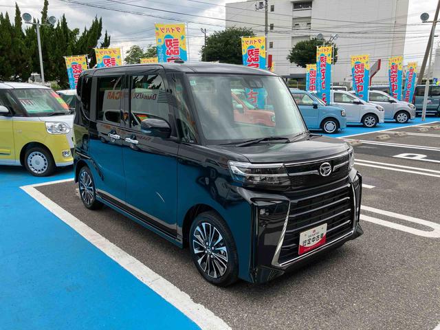 タントカスタムＲＳ２ＷＤ　６６０ｃｃ　ターボ　両側電動スライドドア　衝突被害軽減ブレーキ　横滑り防止装置　ＡＢＳ　アイドリングストップ　プッシュボタンスタート　オートエアコン　ベンチシート　電動パーキングブレーキ（福島県）の中古車