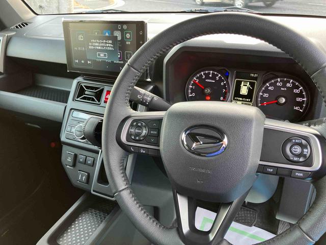 タフトGターボ ダーククロムベンチャー 4WD660cc 4WD CVT スカイフィールトップ ディスプレイオーディオ ドラレコ クルーズコントロール 衝突被害軽減ブレーキ 横滑り防止装置 ABS アイドリングストップ プッシュボタンスタート(福島県)の中古車