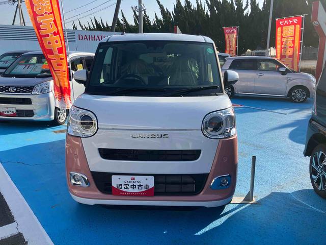 ムーヴキャンバスストライプスＧ２ＷＤ　ＣＶＴ　６６０ｃｃ　両側電動スライドドア　衝突被害軽減ブレーキ　横滑り防止装置　ＡＢＳ　アイドリングストップ　プッシュボタンスタート　パノラマモニター対応カメラ　ホットカップホルダー（福島県）の中古車