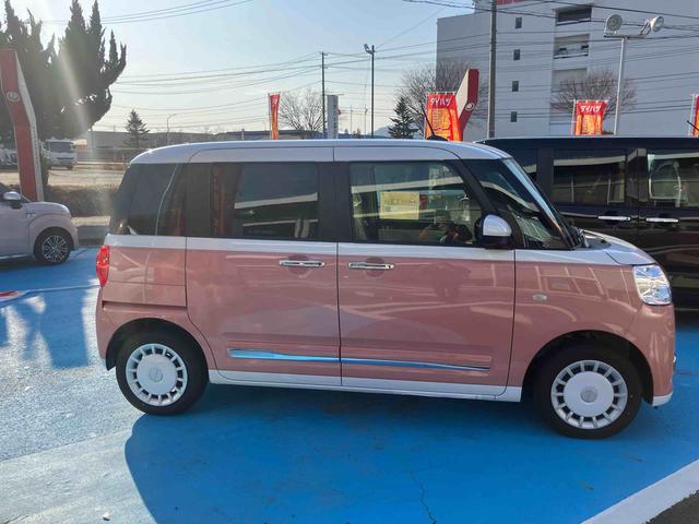 ムーヴキャンバスストライプスＧ２ＷＤ　ＣＶＴ　６６０ｃｃ　両側電動スライドドア　衝突被害軽減ブレーキ　横滑り防止装置　ＡＢＳ　アイドリングストップ　プッシュボタンスタート　パノラマモニター対応カメラ　ホットカップホルダー（福島県）の中古車