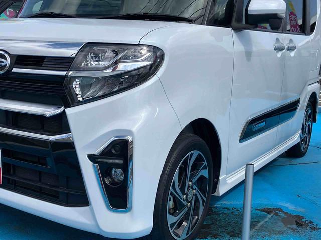 タントカスタムＲＳスタイルセレクション　ターボ　車検整備付４ＷＤ　ＣＶＴ　６６０ｃｃ　　両側電動スライドドア　９インチナビ　ドライブレコーダー　ビルトインＥＴＣ車載器　衝突被害軽減ブレーキ　横滑り防止装置　ＡＢＳ　サイドエアバッグ　車検整備付　ワンオーナー車（福島県）の中古車