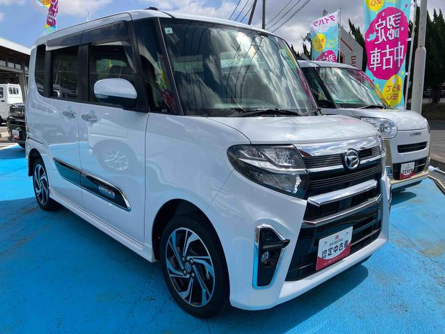 タントカスタムＲＳスタイルセレクション　ターボ　車検整備付４ＷＤ　ＣＶＴ　６６０ｃｃ　　両側電動スライドドア　９インチナビ　ドライブレコーダー　ビルトインＥＴＣ車載器　衝突被害軽減ブレーキ　横滑り防止装置　ＡＢＳ　サイドエアバッグ　車検整備付　ワンオーナー車（福島県）の中古車