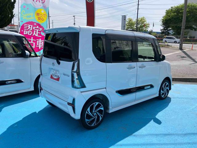 タントカスタムＲＳスタイルセレクション　ターボ　車検整備付４ＷＤ　ＣＶＴ　６６０ｃｃ　両側電動スライドドア　ターボ　ナビ　クルーズコントロール　衝突被害軽減ブレーキ　横滑り防止装置　ＡＢＳ　アイドリングストップ　プッシュボタンスタート　車検整備付（福島県）の中古車