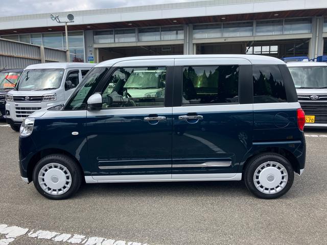 ムーヴキャンバスストライプスG4WD CVT ディスプレイオーディオ 運転席・助手席シートヒーター オートホールド機能 電動パーキングブレーキ プッシュボタンスタート 両側電動スライドドア アイドリングストップ フォグランプ(福島県)の中古車