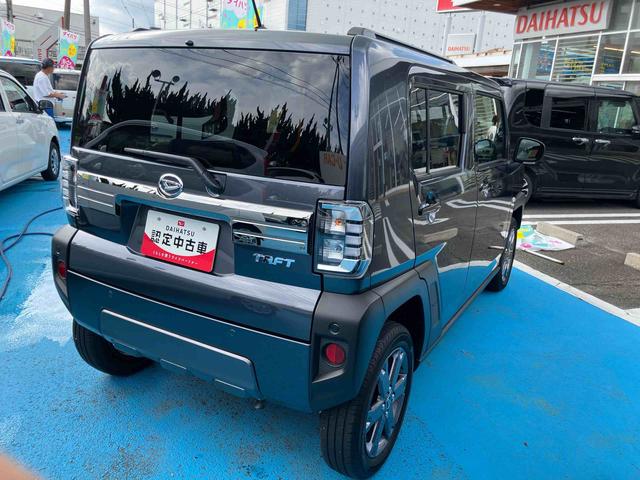 タフトGターボ ダーククロムベンチャー2WD CVT 660cc ディスプレイオーディオ バックカメラ 衝突被害軽減ブレーキ 横滑り防止機能 前席シートヒーター LEDヘッドライト フォグランプ 電動パーキングブレーキ(福島県)の中古車