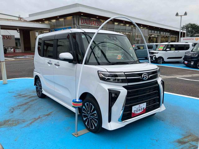 タントカスタムRSターボ車 4WD バックカメラ 純正7インチナビ ナビ連動ドライブレコーダー 両側スライドドア 運転席・助手席シートヒーター 走行距離2100以下 電動パーキングブレーキ LEDライト オートライト(福島県)の中古車