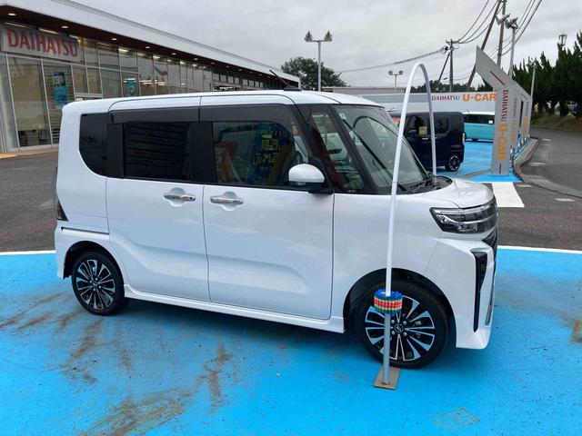 タントカスタムRSターボ車 4WD バックカメラ 純正7インチナビ ナビ連動ドライブレコーダー 両側スライドドア 運転席・助手席シートヒーター 走行距離2100以下 電動パーキングブレーキ LEDライト オートライト(福島県)の中古車
