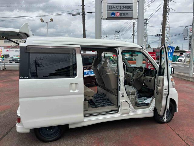 アトレーワゴンカスタムターボＲＳ４ＷＤ　ＣＶＴ　６６０ｃｃ　両側スライドドア　ベンチシート　ナビ　運転席・助手席エアバッグ　全席パワーウィンドウ　左右乗降アシストグリップ　トップシェイドフロントガラス　リヤヒーター　ワンオーナー車（福島県）の中古車
