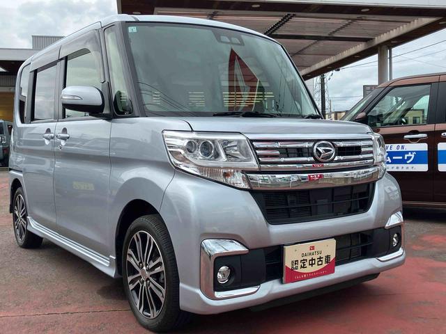 タントカスタムＲＳ　ＳＡIII２ＷＤ　ＣＶＴ　６６０ｃｃ　ターボ　ナビ　バックモニター　衝突被害軽減ブレーキ　横滑り防止装置　ＡＢＳ　アイドリングストップ　プッシュボタンスタート　両側電動スライドドア　運転席シートヒーター（福島県）の中古車