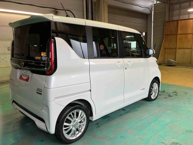 ルークスハイウェイスター　Ｘフルタイム４ＷＤ　ＣＶＴ　６６０ｃｃ　ハイブリッド　衝突被害軽減ブレーキ　横滑り防止装置　ＡＢＳ　カーナビ　ドライブレコーダー　両側スライドドア　全方位モニター　フルオートエアコン（福島県）の中古車