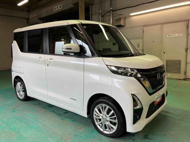 ルークスハイウェイスター　Ｘフルタイム４ＷＤ　ＣＶＴ　６６０ｃｃ　ハイブリッド　衝突被害軽減ブレーキ　横滑り防止装置　ＡＢＳ　カーナビ　ドライブレコーダー　両側スライドドア　全方位モニター　フルオートエアコン（福島県）の中古車