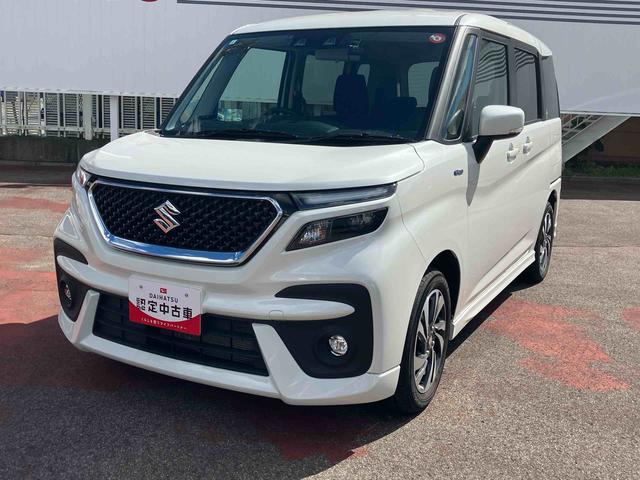 ソリオバンディットハイブリッドＭＶフルタイム４ＷＤ　デュアルカメラブレーキサポート　ヘッドアップディスプレイ　サイド・カーテンエアバッグ　両側電動スライドドア　社外ナビ　ＥＴＣ車載器　アイドリングストップ　プッシュボタンスタート（福島県）の中古車