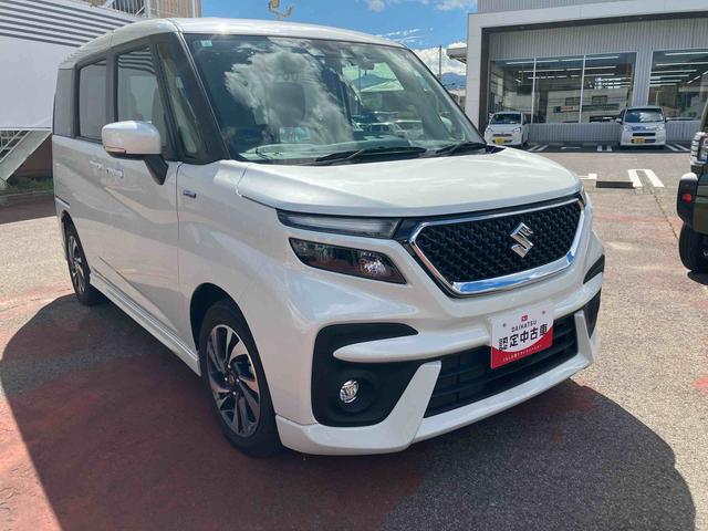 ソリオバンディットハイブリッドＭＶフルタイム４ＷＤ　デュアルカメラブレーキサポート　ヘッドアップディスプレイ　サイド・カーテンエアバッグ　両側電動スライドドア　社外ナビ　ＥＴＣ車載器　アイドリングストップ　プッシュボタンスタート（福島県）の中古車