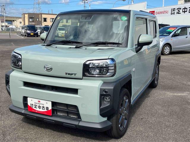タフトGターボ2WD CVT 660cc 衝突被害軽減ブレーキ 横滑り防止装置 ABS アイドリングストップ プッシュボタンスタート スカイフィールトップ ディスプレイオーディオ バックモニター 前席シートヒーター(福島県)の中古車