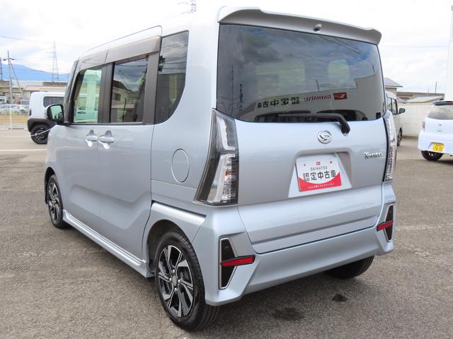 タントカスタムＸ２ＷＤ　ＣＶＴ　６６０ｃｃ　両側電動スライドドア　衝突被害軽減ブレーキ　横滑り防止装置　ＡＢＳ　アイドリングストップ　プッシュボタンスタート　前席シートヒーター　ベンチシート　シートバックテーブル（福島県）の中古車