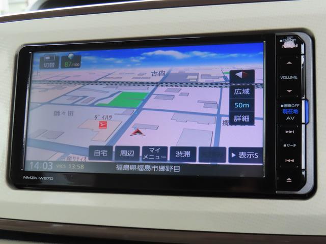 ムーヴキャンバスＸリミテッドメイクアップ　ＳＡII２ＷＤ　ＣＶＴ　６６０ｃｃ　ナビ　フルセグＴＶ　両側電動スライドドア　衝突被害軽減ブレーキ　横滑り防止装置　ＡＢＳ　アイドリングストップ　プッシュボタンスタート　オートエアコン　ワンオーナー車（福島県）の中古車