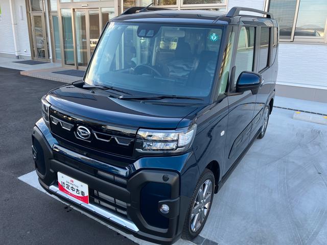 タントファンクロスターボ４ＷＤ　ＣＶＴ　６６０ｃｃ　両側電動スライドドア　衝突被害軽減ブレーキ　横滑り防止装置　ＡＢＳ　アイドリングストップ　プッシュボタンスタート　前席シートヒーター　ベンチシート　オートエアコン（福島県）の中古車