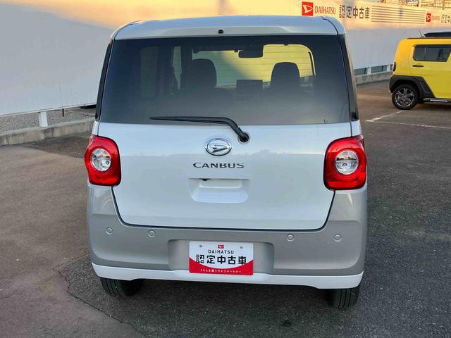 ムーヴキャンバスストライプスＧ２ＷＤ　ＣＶＴ　６６０ｃｃ　衝突被害軽減ブレーキ　横滑り防止装置　ＡＢＳ　アイドリングストップ　プッシュボタンスタート　両側電動スライドドア　ディスプレイオーディオ　バックモニター　シートヒーター（福島県）の中古車