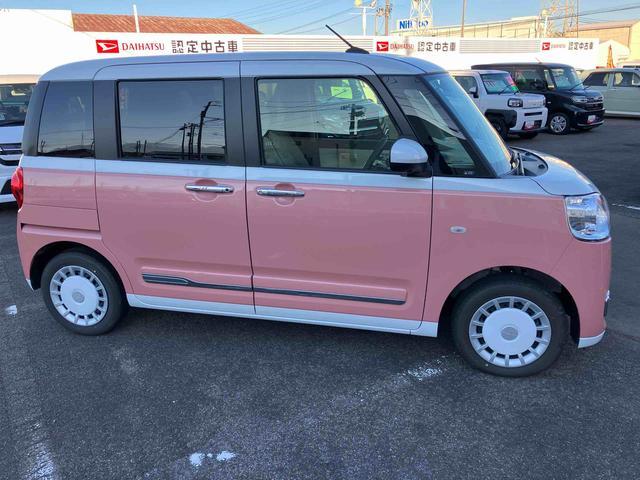 ムーヴキャンバスストライプスＧ２ＷＤ　ＣＶＴ　６６０ｃｃ　両側電動スライドドア　衝突被害軽減ブレーキ　横滑り防止装置　ＡＢＳ　アイドリングストップ　プッシュボタンスタート　ナビ　全方位モニター　シートヒーター　ドライブレコーダー（福島県）の中古車