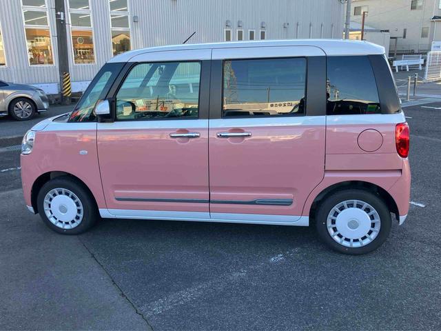 ムーヴキャンバスストライプスＧ２ＷＤ　ＣＶＴ　６６０ｃｃ　両側電動スライドドア　衝突被害軽減ブレーキ　横滑り防止装置　ＡＢＳ　アイドリングストップ　プッシュボタンスタート　ナビ　全方位モニター　シートヒーター　ドライブレコーダー（福島県）の中古車