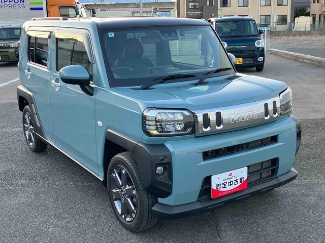 タフトGターボ 4WD ドラレコ付車660cc CVT スカイフィールトップ ナビ 全方位モニター ドライブレコーダー クルーズコントロール 衝突被害軽減ブレーキ 横滑り防止装置 ABS アイドリングストップ プッシュボタンスタート(福島県)の中古車
