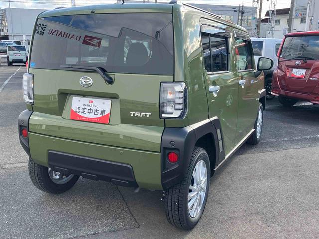 タフトＧターボ　ｅｃｏＩＤＬＥ非装着車４ＷＤ　ＣＶＴ　６６０ｃｃ　スカイフィールトップ　ドラレコ　衝突被害軽減ブレーキ　横滑り防止装置　ＡＢＳ　プッシュボタンスタート　全方位モニター　ディスプレイオーディオ　ＥＴＣ車載器（福島県）の中古車