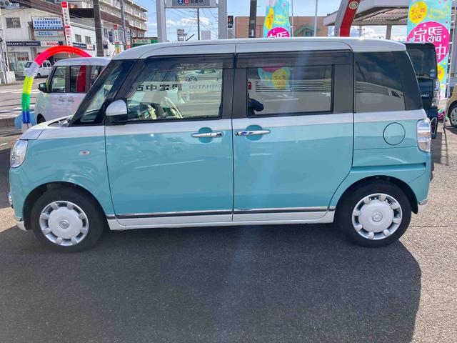 ムーヴキャンバスＧメイクアップＶＳ　ＳＡIII２ＷＤ　ＣＶＴ　６６０ｃｃ　ナビ　全方位モニター　両側電動スライドドア　衝突被害軽減ブレーキ　横滑り防止装置　ＡＢＳ　アイドリングストップ　プッシュボタンスタート　運転席シートヒーター（福島県）の中古車