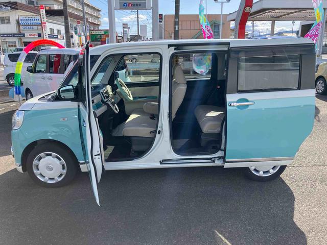 ムーヴキャンバスＧメイクアップＶＳ　ＳＡIII２ＷＤ　ＣＶＴ　６６０ｃｃ　ナビ　全方位モニター　両側電動スライドドア　衝突被害軽減ブレーキ　横滑り防止装置　ＡＢＳ　アイドリングストップ　プッシュボタンスタート　運転席シートヒーター（福島県）の中古車