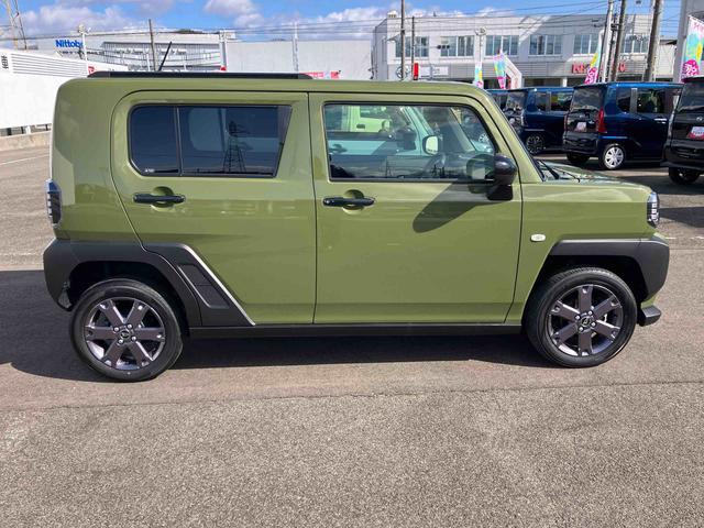 タフトＧターボ　ダーククロムベンチャー４ＷＤ　ＣＶＴ　６６０ｃｃ　クルーズコントロール　スカイフィールトップ　衝突被害軽減ブレーキ　横滑り防止装置　ＡＢＳ　アイドリングストップ　プッシュボタンスタート　前席シートヒーター（福島県）の中古車