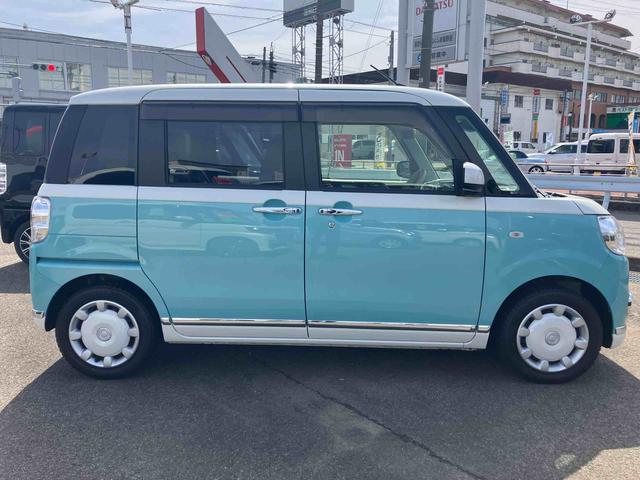 ムーヴキャンバスＸリミテッドメイクアップ　ＳＡII　車検整備付４ＷＤ　ＣＶＴ　６６０ｃｃ　ナビ　ＥＴＣ車載器　両側電動スライドドア　衝突被害軽減ブレーキ　横滑り防止装置　ＡＢＳ　アイドリングストップ　プッシュボタンスタート　車検整備付　ワンオーナー車（福島県）の中古車