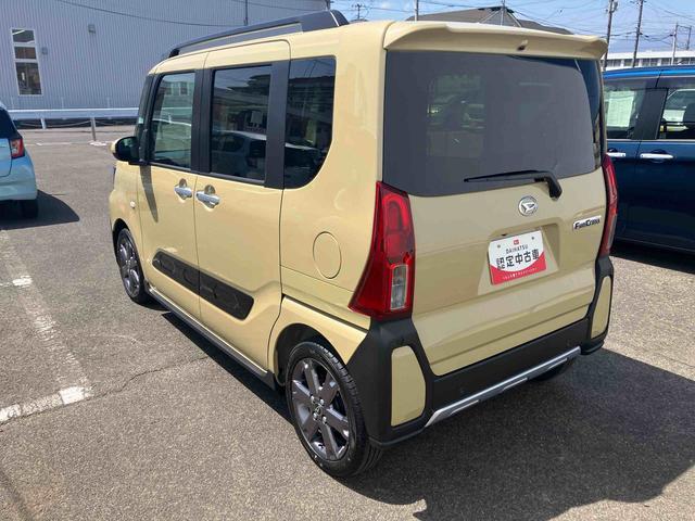 タントファンクロスターボターボ　２ＷＤ　スマートアシスト　ディスプレイオーディオ　バックモニター　両側電動スライドドア　シートヒーター　オートホールド機能　電動パーキングブレーキ　プッシュボタンスタート　フォグランプ（福島県）の中古車