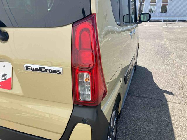 タントファンクロスターボターボ　２ＷＤ　スマートアシスト　ディスプレイオーディオ　バックモニター　両側電動スライドドア　シートヒーター　オートホールド機能　電動パーキングブレーキ　プッシュボタンスタート　フォグランプ（福島県）の中古車