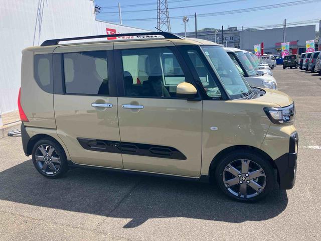 タントファンクロスターボターボ　２ＷＤ　スマートアシスト　ディスプレイオーディオ　バックモニター　両側電動スライドドア　シートヒーター　オートホールド機能　電動パーキングブレーキ　プッシュボタンスタート　フォグランプ（福島県）の中古車