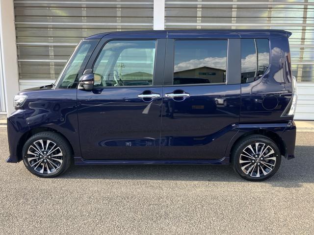 タントカスタムRSリミテッド4WD 660cc ターボ 衝突被害軽減ブレーキ 横滑り防止装置 ABS アイドリングストップ プッシュボタンスタート 両側電動スライドドア ディスプレイオーディオ バックモニター(福島県)の中古車