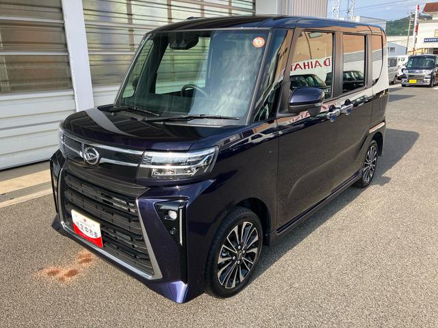 タントカスタムRSリミテッド4WD 660cc ターボ 衝突被害軽減ブレーキ 横滑り防止装置 ABS アイドリングストップ プッシュボタンスタート 両側電動スライドドア ディスプレイオーディオ バックモニター(福島県)の中古車