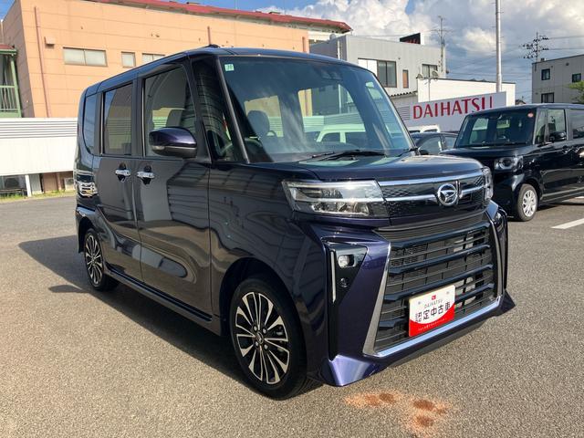 タントカスタムRSリミテッド4WD 660cc ターボ 衝突被害軽減ブレーキ 横滑り防止装置 ABS アイドリングストップ プッシュボタンスタート 両側電動スライドドア ディスプレイオーディオ バックモニター(福島県)の中古車
