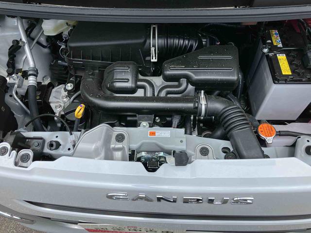 ムーヴキャンバスストライプスG2WD 660cc CVT スマートアシスト 前席シートヒーター オートホールド機能 電動パーキングブレーキ プッシュボタンスタート 両側電動スライドドア アイドリングストップ フォグランプ(福島県)の中古車