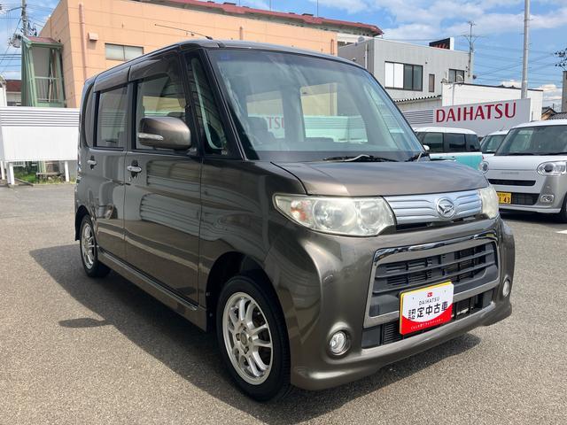 タントカスタムX2WD CVT 660cc 7インチナビ オートエアコン 片側電動スライドドア 電動格納ドアミラー キーフリー HIDヘッドライト パワーウインドウ パワーステアリング(福島県)の中古車