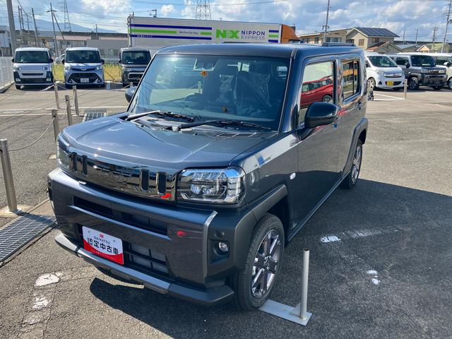 タフトＧターボ　ダーククロムベンチャー２ＷＤ　届出済未使用車　オーディオ付き　運転席・助手席シーヒーター　バックカメラ　ＬＥＤヘッドライト　オートライト　電動パーキングブレーキ　電動格納ミラー　衝突回避支援ブレーキシステム（福島県）の中古車