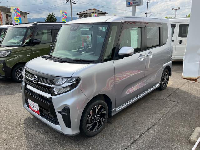 タントカスタムＸ２ＷＤ　ＣＶＴ　６６０ｃｃ　カーナビ　バックモニター　衝突被害軽減ブレーキ　横滑り防止装置　ＡＢＳ　運転席・助手席エアバッグ　アイドリングストップ　プッシュボタンスタート　両側電動スライドドア（福島県）の中古車