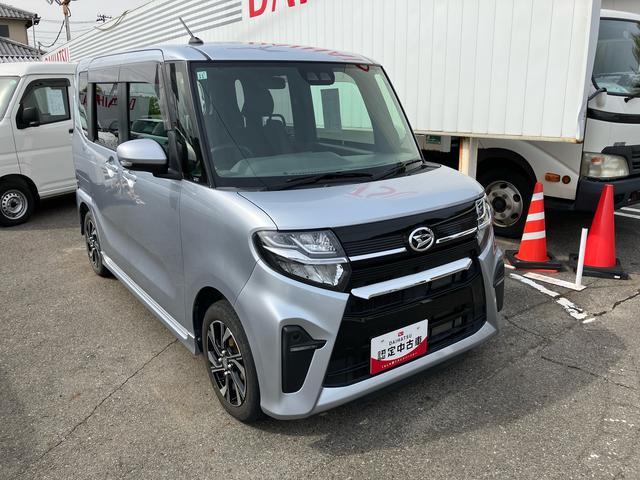 タントカスタムＸ２ＷＤ　ＣＶＴ　６６０ｃｃ　カーナビ　バックモニター　衝突被害軽減ブレーキ　横滑り防止装置　ＡＢＳ　運転席・助手席エアバッグ　アイドリングストップ　プッシュボタンスタート　両側電動スライドドア（福島県）の中古車