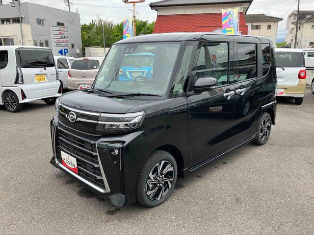 タントカスタムX2WD CVT 660cc 衝突被害軽減ブレーキ 横滑り防止装置 ABS アイドリングストップ プッシュボタンスタート 両側電動スライドドア 前席シートヒーター オートエアコン ベンチシート(福島県)の中古車