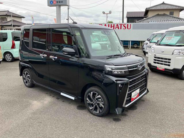 タントカスタムX2WD CVT 660cc 衝突被害軽減ブレーキ 横滑り防止装置 ABS アイドリングストップ プッシュボタンスタート 両側電動スライドドア 前席シートヒーター オートエアコン ベンチシート(福島県)の中古車