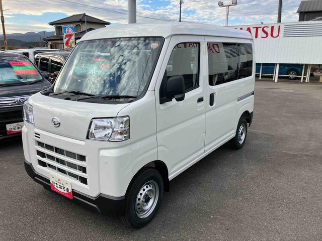 ハイゼットカーゴＤＸ４ＷＤ　ＣＶＴ　６６０ｃｃ　衝突被害軽減ブレーキ　横滑り防止装置　ＡＢＳ　アイドリングストップ　プッシュボタンスタート　両側スライドドア　マニュアルエアコン　パワーステアリング　届出済未使用車（福島県）の中古車