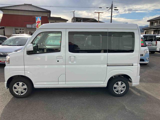 ハイゼットカーゴクルーズターボ４ＷＤ　ＣＶＴ　６６０ｃｃ　両側スライドドア　衝突被害軽減ブレーキ　横滑り防止装置　ＡＢＳ　アイドリングストップ　プッシュボタンスタート　リヤヒーター　前席パワーウィンドウ　届出済未使用車（福島県）の中古車