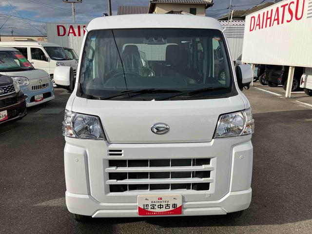 ハイゼットカーゴクルーズターボ４ＷＤ　ＣＶＴ　６６０ｃｃ　両側スライドドア　衝突被害軽減ブレーキ　横滑り防止装置　ＡＢＳ　アイドリングストップ　プッシュボタンスタート　リヤヒーター　前席パワーウィンドウ　届出済未使用車（福島県）の中古車